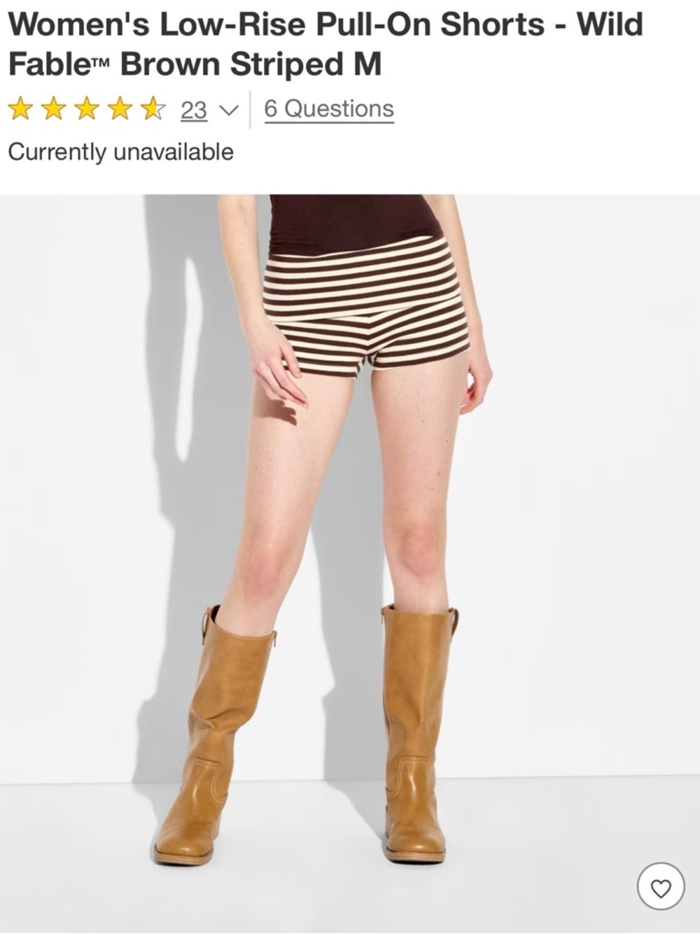 LF Brown striped short in XS